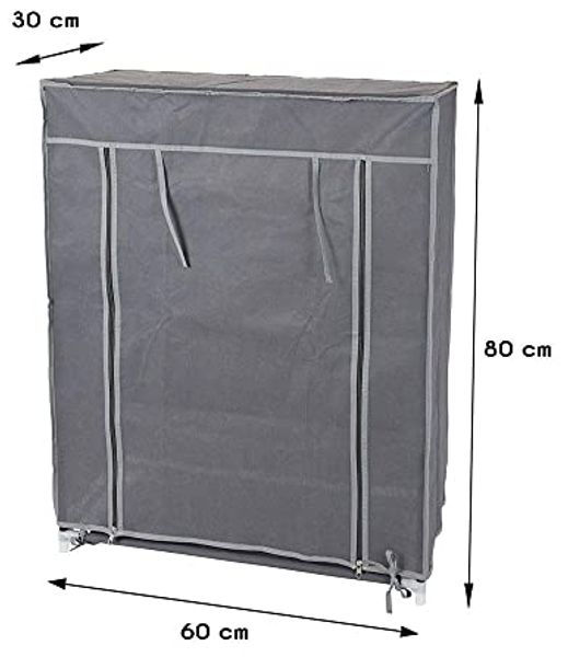 Koopman Campingschrank Grau (1-St) Schuhregal, Polyesterbezug, Reißverschluss, 3 Ebenen Bild 5