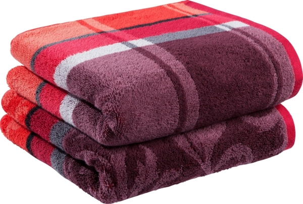 Erwin Müller Duschtuch Duschtuch "Ludwigsburg" 2er-Pack, Frottier (2-St), Walk-Frottier Karo