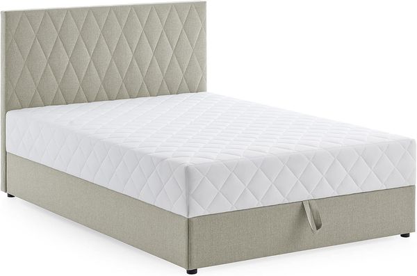 Atlantic Home Collection Stauraumbett Benita, mit Taschenfederkern 90x200 cm Creme