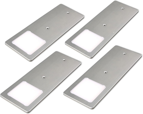 kalb LED Unterbauleuchte LED Unterbauleuchten silber 5W- sehr flache Küchenleuchte, 4er Set neutralweiß, neutralweiss Bild 1