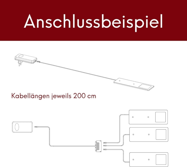 kalb LED Unterbauleuchte LED Unterbauleuchten silber 5W- sehr flache Küchenleuchte, 4er Set neutralweiß, neutralweiss Bild 4