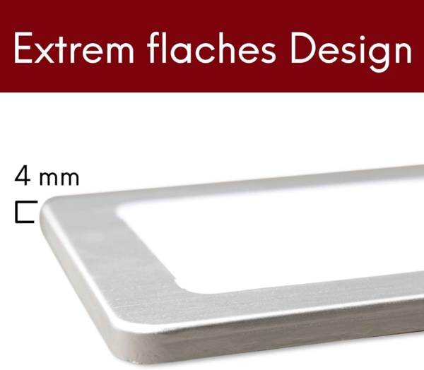 kalb LED Unterbauleuchte LED Unterbauleuchten silber 5W- sehr flache Küchenleuchte, 4er Set neutralweiß, neutralweiss Bild 2