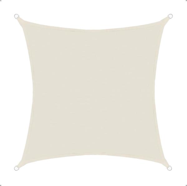 anndora Sonnensegel Sonnendach 3,6 m x 3,6 m rechteckiger Sonnenschutz, (beige), luftdurchlässiger Stoff