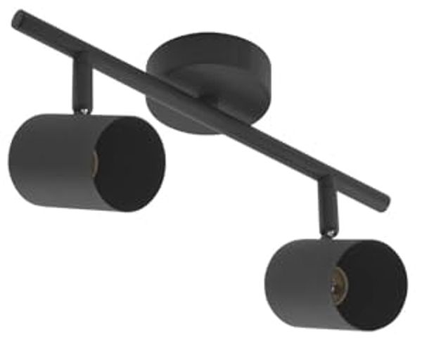 Lindby Deckenstrahler Jorell, Metall, Schwarz IP20, 2 x 10 W LED