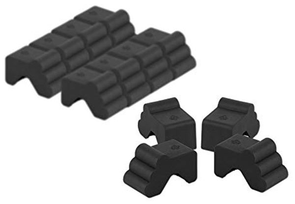 BigDean Blumentopfuntersetzer 12x Blumentopf Füßchen Anthrazit Pflanzkübel Untersetzer extra stabi, Zubehör für Pflanztöpfe, Set, 12-tlg, Robuste, Standhafte, Füßchen für Blumentöpfe, Kübel und mehr