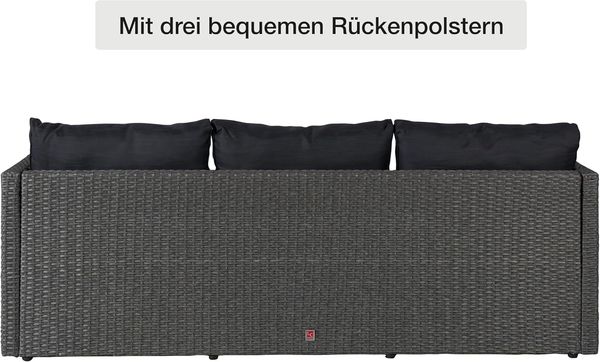 LC Garden Eckbankgruppe »Loungino« Gartenset Lounge mit Tisch + Hocker Gartenlounge Balkonset Bild 7