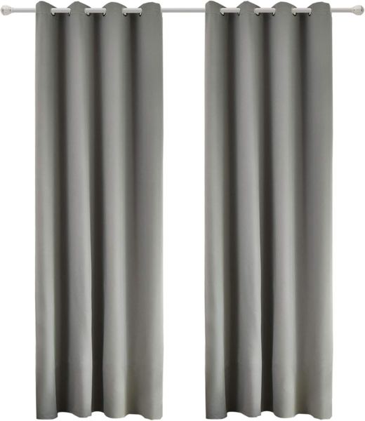 Woltu Vorhang, Ösen (2 St), blickdicht, Leichte Wärmeisolierend Kälteschutz