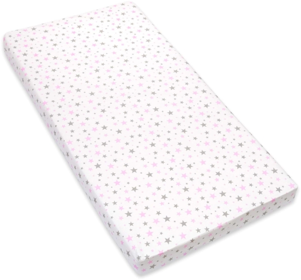 Amilian Spannbettlaken Spannbetttuch für Babybett Kinderbett Baby 100% Baumwolle 140x70 cm, Gummizug: an den Ecken, in vielen Mustern erhältlich