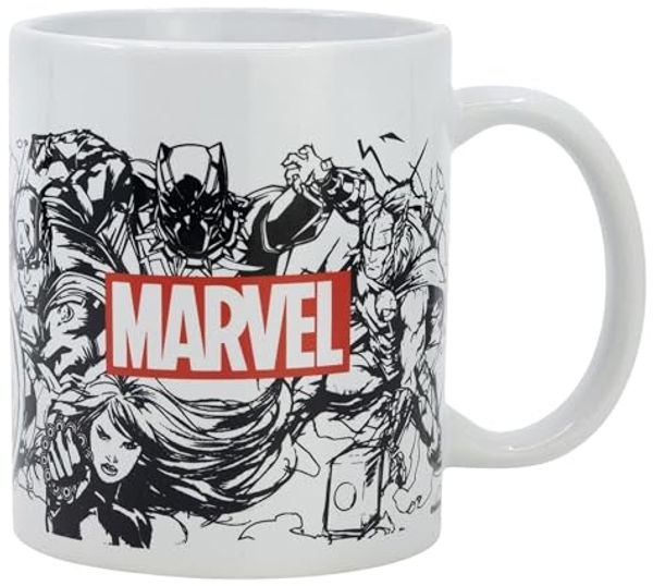Tasse mit Marvel Avengers Motiv ca. 325ml aus Keramik Skizze / Zeichnung 11oz