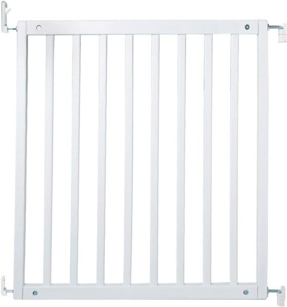 Safetots Simply Secure Holztor, 72 cm - 79 cm, Weiß, Holz Treppengitter, Schraubmontage Kindergitter, Stilvolle und praktische Treppenschutzgitter