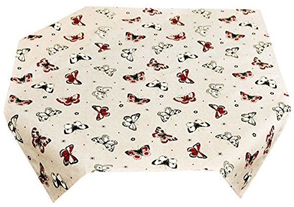 Lashuma Mitteldecke Schmetterling, Tischdecke bedruckt, Tischtuch 80x80 cm