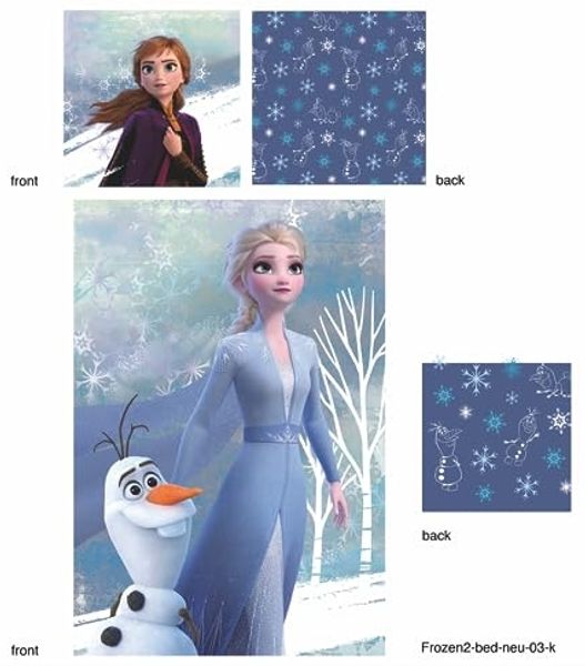 Disney Eiskönigin Elsa Anna Olaf Flanell Bettwäsche Set 135x200 cm Bild 3