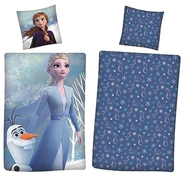 Disney Eiskönigin Elsa Anna Olaf Flanell Bettwäsche Set 135x200 cm Bild 2
