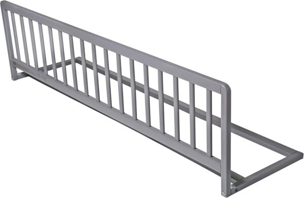 Safetots Bettschutzgitter Holz, extra breit, Grau, 140 cm breit, 38 cm hoch