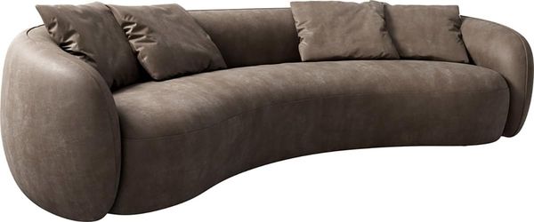 3-Sitzer Larna 260x120 cm Mikrofaser Taupe Vintage
