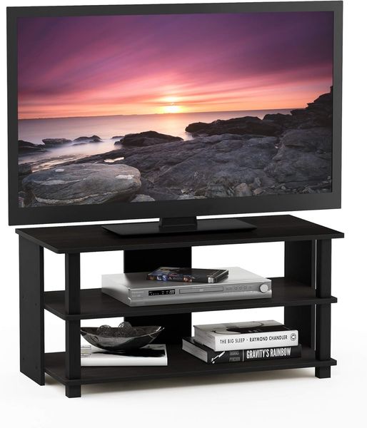 Furinno Sully TV-Regal, holz, Espresso/Schwarz, 39. 5x79. 98x40 cm