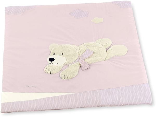 Sterntaler 'Eisbär Ella' Krabbeldecke weiß/rosa 100x100 cm Bild 1