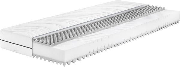 Badenia Bettcomfort Trendline BT260 7-Zonen Kaltschaummatratze, Stiftung Warentest Testurteil GUT Ausgabe 03/2022 , Härtegrad 4 (H4 - fest), 100x200 cm, Öko-Tex Zertifiziert