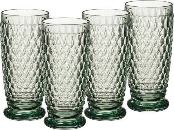 Villeroy & Boch Vorteilset 4 Stück Boston coloured Longdrink green Kristallglas grün 1173090112