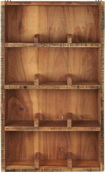 Wandregal Regal 4 Ablagen mit Fachteilern 12 Fächer Holz Unika Laursen 21024-30