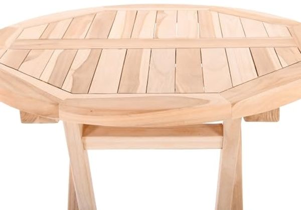Raburg Gartentisch Esstisch, Teakholz, wetterfestes Teak, rund, Tina, 70 cm Ø, 76 cm hoch, langlebig, leicht & robust, UV-beständig & pflegeleicht Bild 6