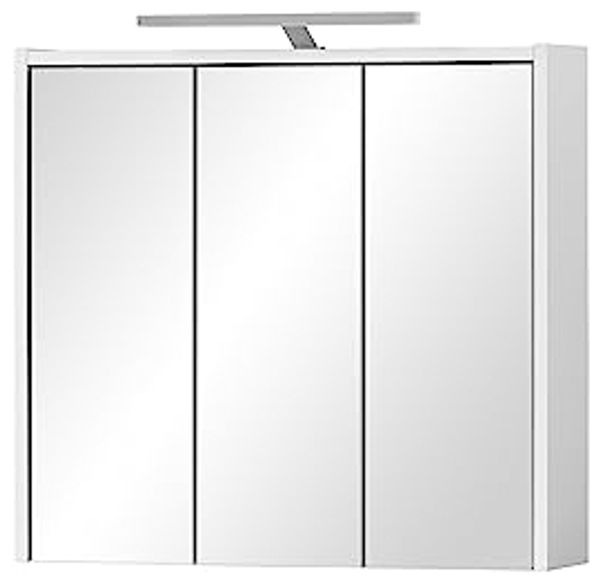 Schildmeyer Spiegelschrank, Holzwerkstoff, weiß matt, 65 x 16 x 64 cm