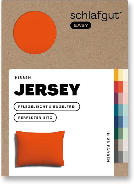 Schlafgut Kissenbezug EASY Jersey|Kissenbezug einzeln 70x90 cm| red-mid