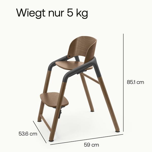 Bugaboo Hochstuhl Giraffe Warmes Holz / Grau Bild 7