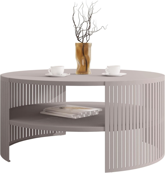 Couchtisch Fahugin Cashmere, Beine und Seiten aus Stahl (Farbe: Cashmere)