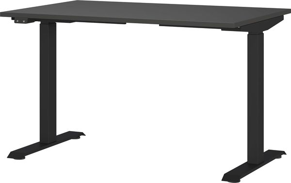 Germania Schreibtisch 7907-547, in Graphit, EL. höhenverstellb, 120 x 120 x 80 cm (BxHxT)