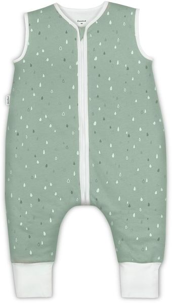 Ehrenkind® Baby Sommerschlafsack mit Füßen 1.0 TOG aus weicher OEKO-TEX zertifizierter Bio-Baumwolle | Sommer Schlafsack | Baby Schlafsack Gr. 90 Jade Tropfen | 1 Tog
