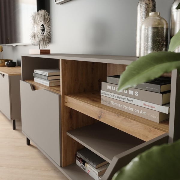 Kommode Marelle Greige/Artisan 140 x 81.3 cm mit 2 Türen Vicco Bild 4