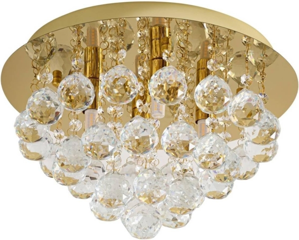 Lindby Deckenleuchten Gillion, Gold / Messing IP20, 4 x 40 W LED