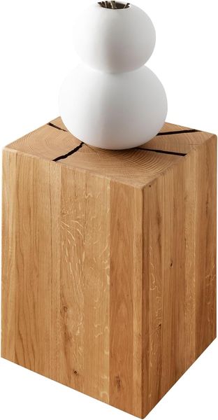 Woodroom Holzhocker Eiche massiv geölt (BxHxT 30 x 46 x 30 cm) Hocker, Stuhl