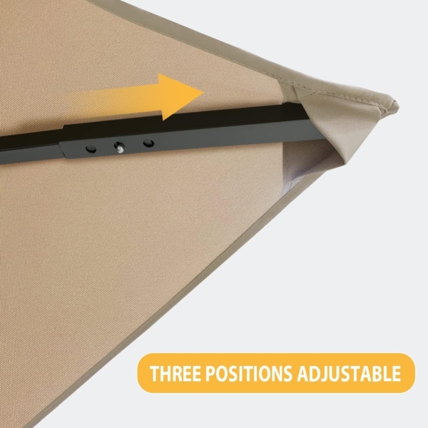 Sekey Pavillon 3x3 Wasserdicht Stabil Winterfest mit 4 Moskitonetz, Hinterhof-Gazebo für Garten Hof Terrasse, Partyzelt Gartenzelt fürFestival, Events, Partys, Picknick, Khaki Bild 9