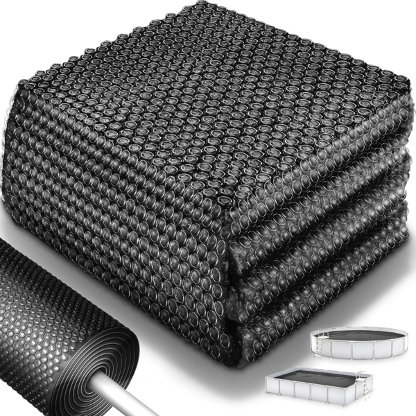 tillvex® Premium Pool Solarabdeckplane 400 µm Rechteckig 700x400 cm | Solarfolie Wärmeplane zuschneidbar | Solarplane Solarabdeckung | Poolheizung Poolsolarplane für Wassererwärmung