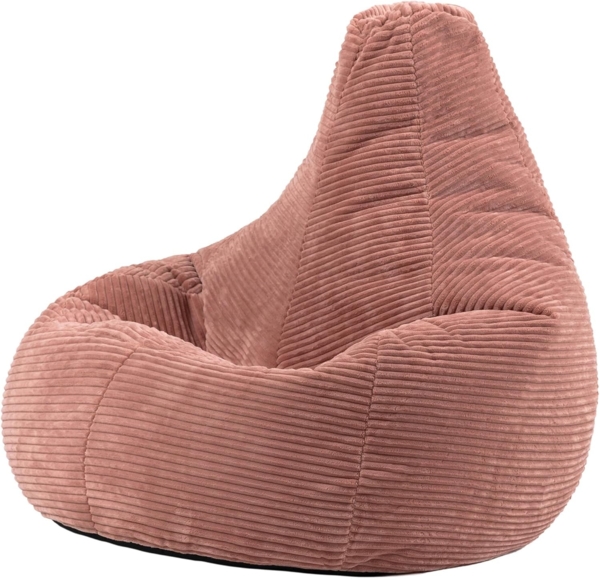 icon Sitzsack Sessel mit Liege aus Cord „Dalton“, Sitzsack XXL Gaming Sitzsack, Made in Germany, für Erwachsene & Kinder