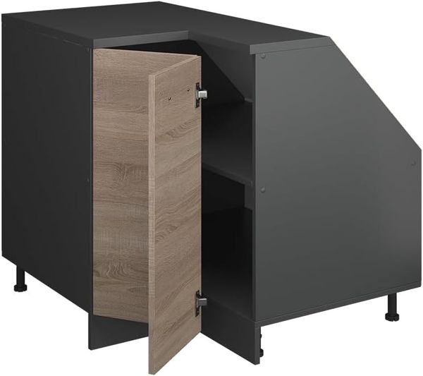Eck-Küchenschrank für Dachschrägen R-Line Sonoma 75.6 cm mit 1 Tür, Schrankkorpus 60 cm Tiefe Vicco Bild 4
