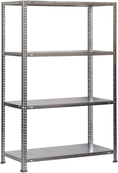 Simonrack Schwerlastregal, Lagerregal, 150 x 90 x 30 Metallregal, Kellerregal, Biegestelle 100 kg, 4 Fachböden, Galvanisiert - Comfort