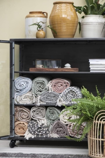 Ib Laursen - Decke Plaid Kuscheldecke Wohndecke 130x160cm Grün Creme 6510-22 Bild 5