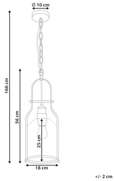 'Bashilo' Hängeleuchte Schwarz aus Eisen und Glas Glockenförmige Lampenschirme mit Kette für Esszimmer Wohnzimmer Salon Industrie Look Modernes Design Bild 3