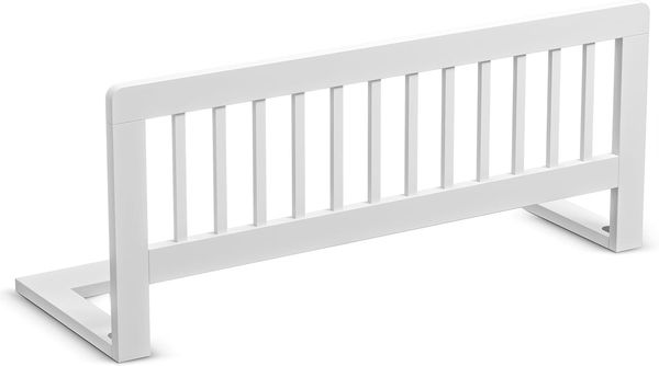 CADANI Kinder Bettgitter Baby Bettschutzgitter klappbarer Rausfallschutz aus Massivholz für Elternbett und Kinderbett weiß 90x40 cm
