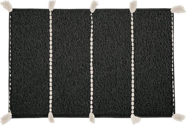 Kleine Wolke Badteppich Travis|80x140 cm| schwarz