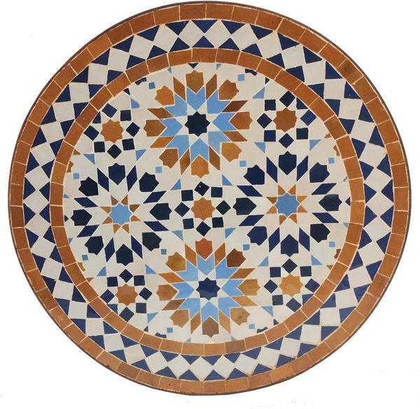 Mosaik-Beistelltisch Ø45 cm Ankabut Braun