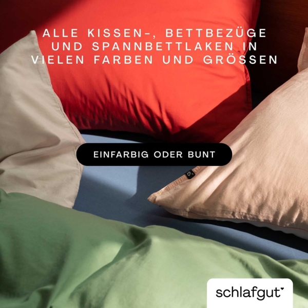 Schlafgut Spannbettlaken CASUAL u.a. in Gr. 90x200, 140x200 oder 180x200 cm, 100% Bio-Baumwolle, Jersey, Gummizug: rundum, (1 Stück), Bettlaken für Matratzen bis 25 cm Höhe, zuverlässig, langlebig, weich Bild 5