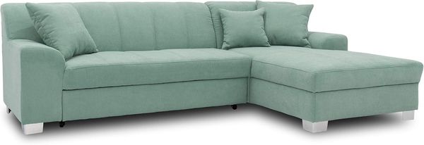 DOMO. collection Ecksofa Capri, Sofa in L-Form mit Füßen aus Chrom, Eckcouch, Polsterecke, Couch 239 x 152 x 75 cm (BxTxH), mint Bild 3