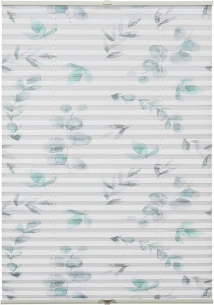 GARDINIA Plissee Concept zum Klemmen Flowers and Plants Zweig, blickdicht, ohne Bohren, verspannt, Klemmfix, in der Breite kürzbar