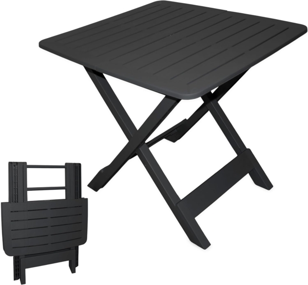 Spetebo Gartentisch Klapptisch Tevere - 72 cm (Stück, 1-St, Gartentisch), Kunststoff Garten Beistelltisch
