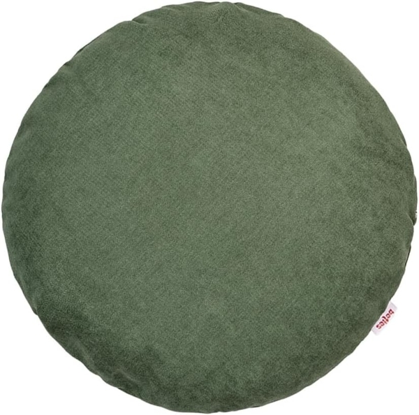 beties Kissenhülle FarbTon, (1 Stück), Chenille-Haptik in Raumausstatter Qualität rund ca. 40 cm oliven-grün