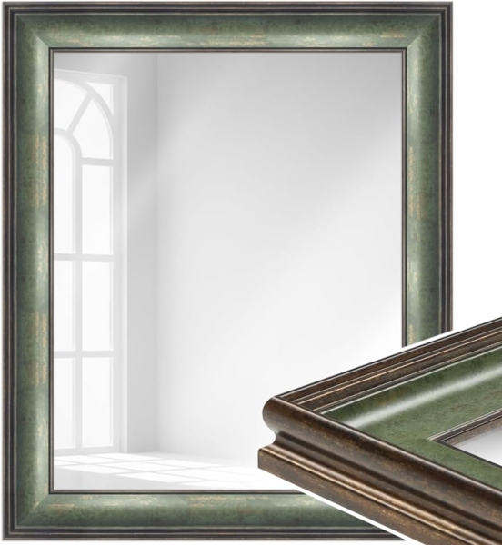 WANDStyle Wandspiegel H235 aus Kunststoff in Grün 60 x 80 cm im Stil Klassisch